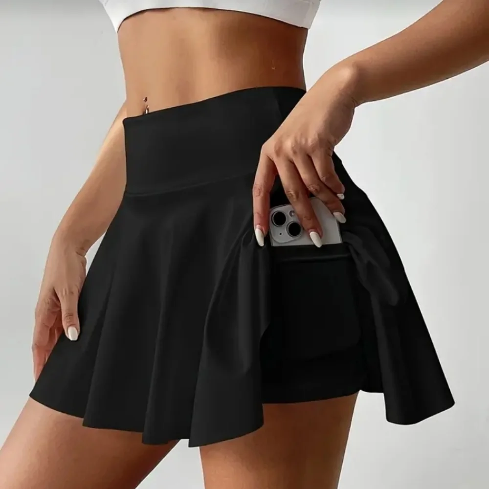 Flared Sports Skort With Pocket Moisture Wicking Size Large Various Colors - Picture 2 of 7